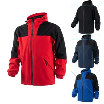 023 уличная штормовая куртка, весенне-осенняя мужская и женская тонкая ветрозащитная куртка, куртка для пары tide, брендовый цветной блок waterpro