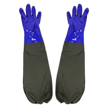 1 Пара Водонепроницаемых перчаток для аквариума, Длинные резиновые перчатки, Перчатки для замены воды в аквариуме, перчатки для чистки