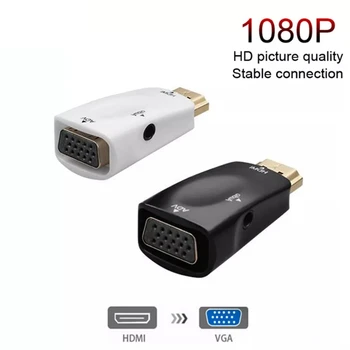1080P HD-kompatibel zu VGA Adapter Audio Kabel Konverter Männlich zu Weiblich für PC Laptop TV Box Computer display Projektor