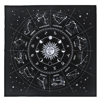 12 Созвездий, карта Таро, Скатерть для гадания на картах Oracle, фланелевый коврик для гадания A