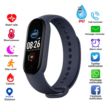 2023 Группа 5 Смарт-Браслет Smartwatch Спортивный Фитнес-Трекер Bluetooth Сердечный Ритм Smartband Водонепроницаемый Смарт-Браслет для Android IOS