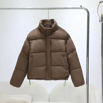 2023 Осенне-зимняя пуховая Хлопчатобумажная куртка Женская Корейская версия, Свободное Утолщенное теплое короткое пальто оптом