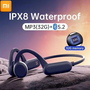 Bluetooth-наушники Xiaomi с костной проводимостью IPX8, водонепроницаемая беспроводная гарнитура Bluetooth 5,2, спортивная гарнитура 32G RAM для плавания