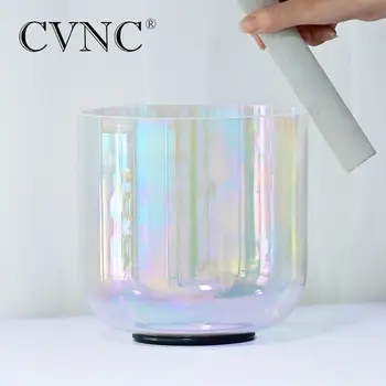 CVNC 7 Дюймов, космический Свет, Чакра, прозрачный кварцевый кристалл, Поющая чаша, 432 Гц, от тревоги, Гипертонии, Стресса, Исцеления Звуком