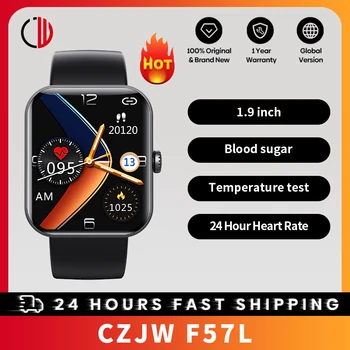 CZJW Смарт-часы Для Мужчин Женщин 50 + Спортивные Умные часы Уровень глюкозы в крови, Сахара, Температуры, артериального давления, сердечного ритма, Фитнес-трекер