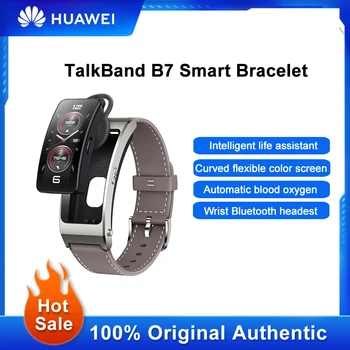 Huawei TalkBand B7 Умный браслет Мониторинг сердечного ритма Кислорода в крови AMOLED Экран Bluetooth Гарнитура Браслет Умные часы