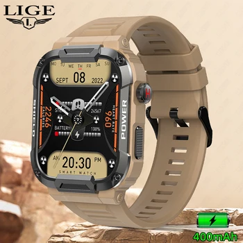 LIGE Смарт-Часы Мужские Спортивные Уличные Фитнес-Браслет Пульсометр Для Измерения Артериального Давления Bluetooth Вызов Для Android IOS Smartwatch + КОРОБКА