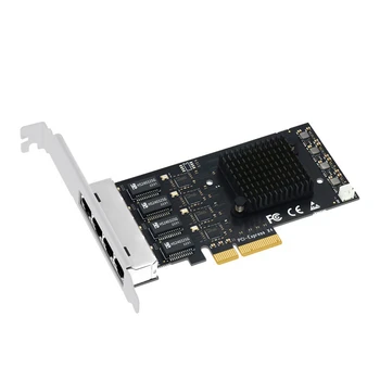 Внутренний Адаптер сетевой карты PCI 4 Порта 2500 Мбит/с Гигабитный 10/100/1000 Мбит/с RTL8125B RJ45 Проводной Компьютер PCIE