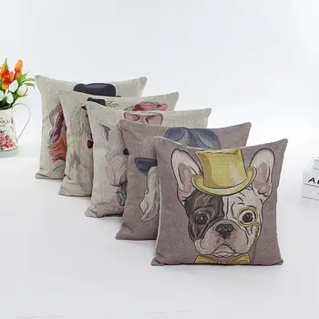 декоративные наволочки для собак, подушки для домашнего декора, наволочка almofadas для дивана, подушки из мешковины, cojines travesseiro