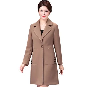 Женская ветровка средней длины, корейское высококачественное пальто, весна-осень, новый стиль 2022, свободный женский тренч