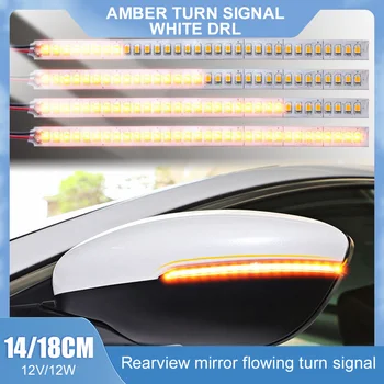 Индикаторная лампа Зеркала заднего вида автомобиля 12V DRL Streamer Strip Flowing Turn Signal Lamp Светодиодный Автомобильный Источник света Поворотники для Автомобилей