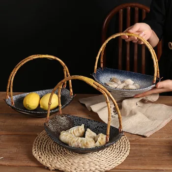Керамические корзины в основном используются для онлайн-закусок знаменитостей, фруктовых ваз и тарелок, а также посуды для суши-ресторанов.