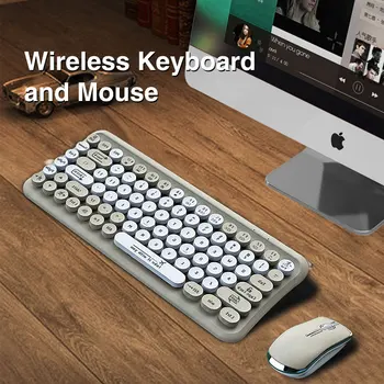 клавиатура и мышь 2.4G, набор из 85 клавиш, Windows Mac, Win XP, Win 10, для домашнего офисного компьютера, ноутбука