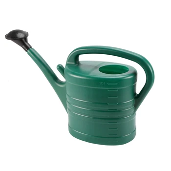 Лейка С зеленым 10-литровым 2-галлонным садовым цветком, Бутылка для воды, чайник для полива С ручкой и длинным горлышком