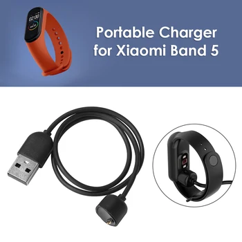 Магнитный Шнур Зарядного устройства для Xiaomi Mi Smart Band 5 Сменная USB-линия Портативный USB-кабель для Зарядки Xiaomi Mi Band 2/3/4/5