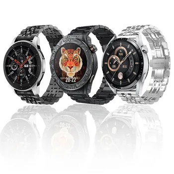 Металлический Ремешок Для Huawei Watch GT2 Pro/2e/GT 2022/2 46 мм Ремешок-Браслет Из Нержавеющей Стали Для Samsung Galaxy Watch 3 45 мм Браслет