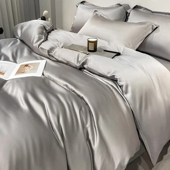 Роскошные сверхлегкие комплекты постельного белья с белым принтом, Удобные элегантные двуспальные постельные принадлежности для девочек, минималистичные декоративные элементы Edredones De Cama