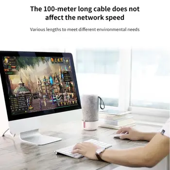 Сетевой кабель Ethernet 100 м/1000 Мбит/с, скорость до 1000 Мбит/с/gigabit Ethernet, Многожильный кабель Eia/tia-568, Категория 6, новый