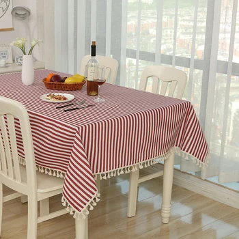 Точечная скатерть Домашняя прямоугольная пылезащитная скатерть с кисточкой Кухонные скатерти для столовой